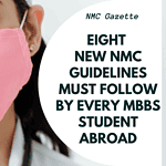 A Doctor images with the Eight New Guidelines by National Medical Commission (NMC) for MBBS students abroad